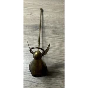 VTG Brass & Metal Choir Angel Candle Snuffer Douser 11" Long CUTE!